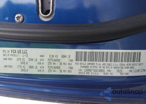 2016 Ram 1500 Express z USA, uszkodzony, nr VIN 1C6RR6FT0GS189501